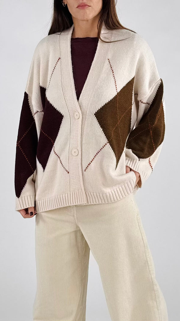 Cardigan over losanga H.