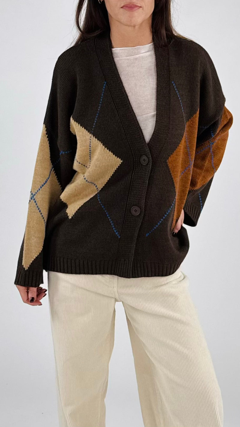 Cardigan over losanga H.