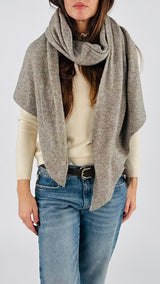 Sciarpa melange lana merinos punte