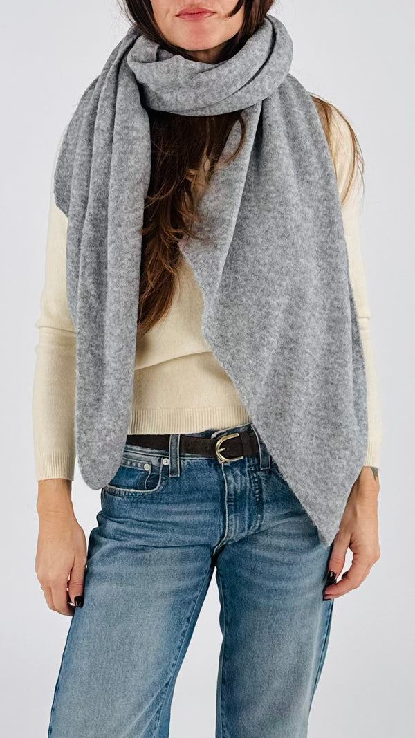 Sciarpa melange lana merinos punte