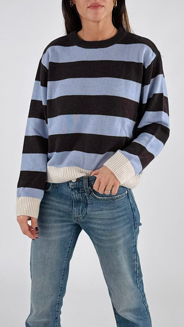 Pull righe fondo color T.