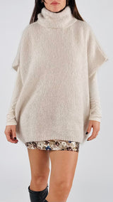 Maxi pull smanicato kidmohair H.