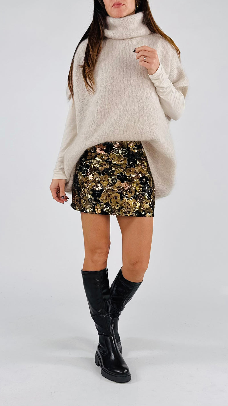 Mini full paillettes fiori