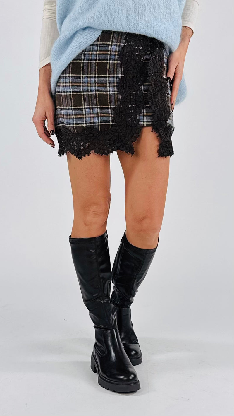 Mini check azzurro H.