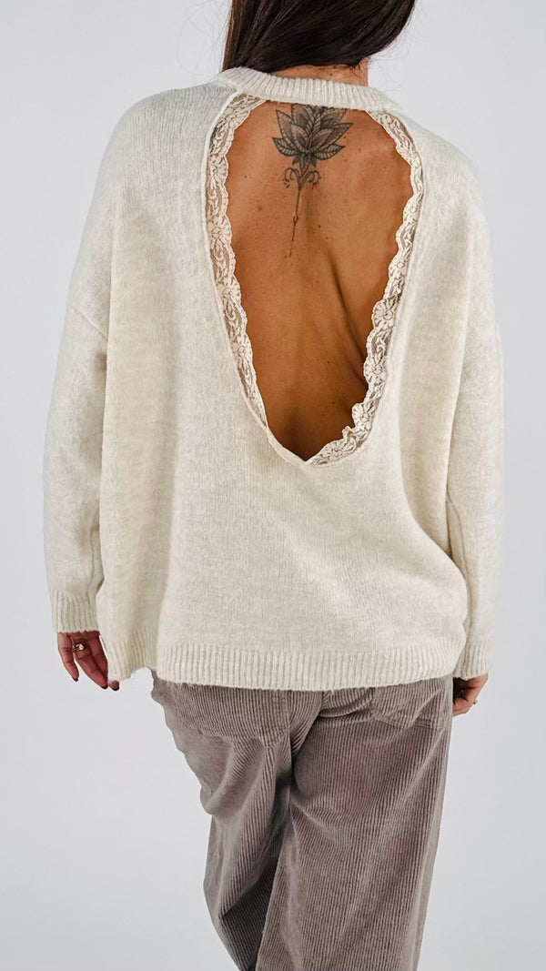 Pull over scollo pizzo dietro H.