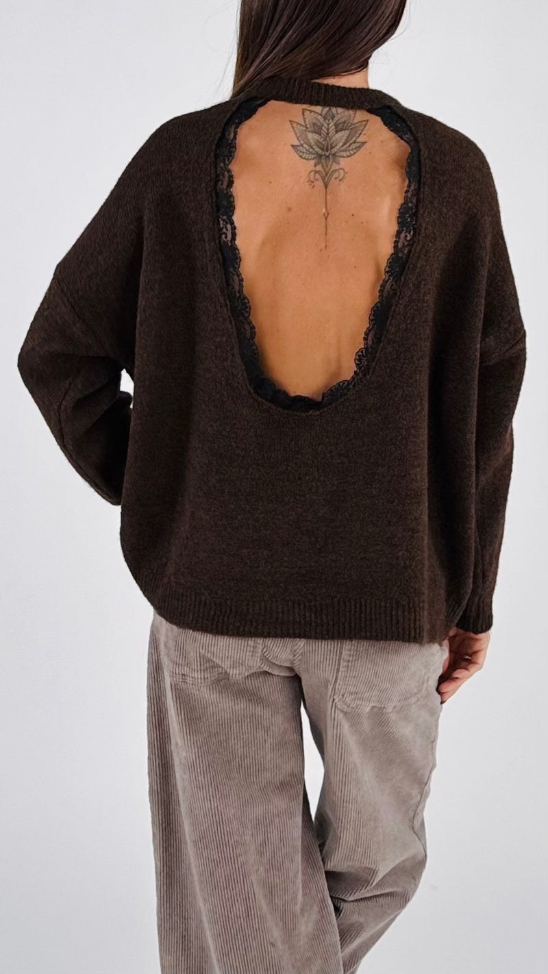 Pull over scollo pizzo dietro H.