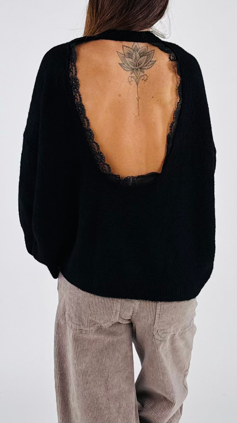 Pull over scollo pizzo dietro H.
