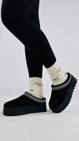 Sabot ricamato platform