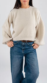 Pull alpaca manica baloon Vic.