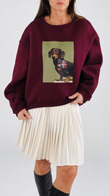 Felpa over bassotto Vic.