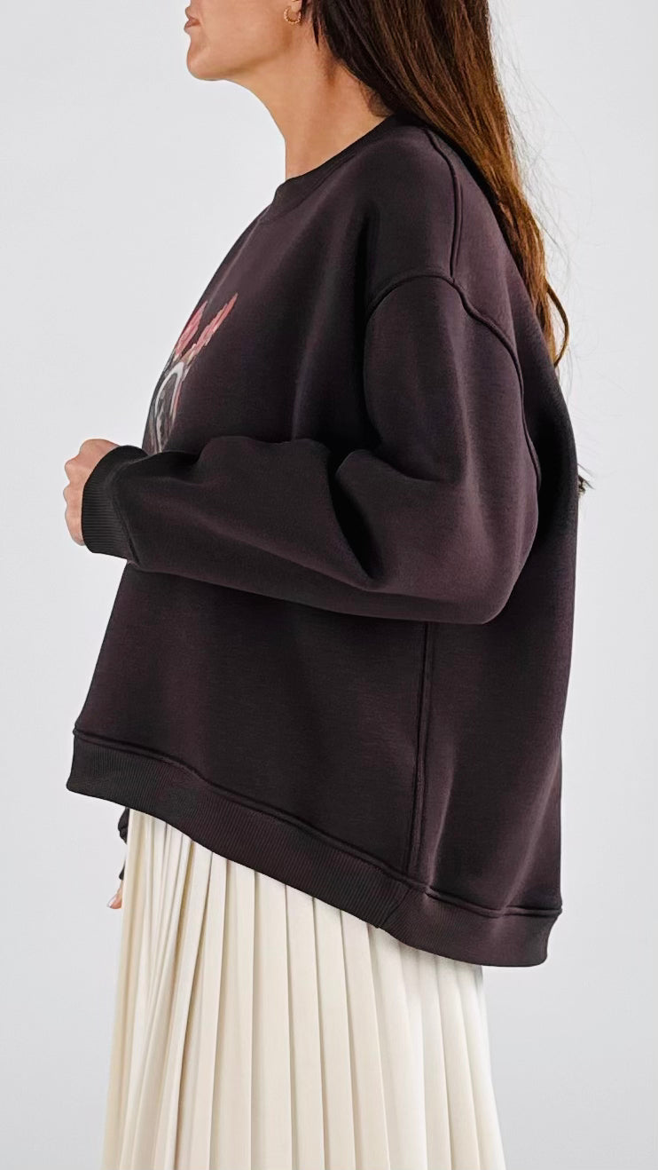 Felpa over bassotto renna Vic.