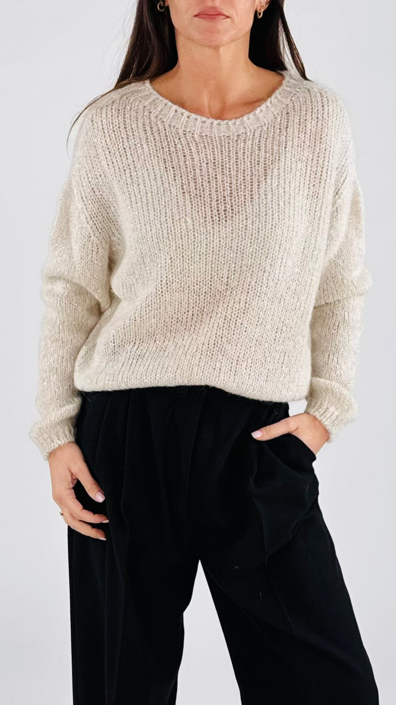 Pull mohair micropaillettes Vic.