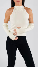 Canotta lupetto pizzo+manicotti H.