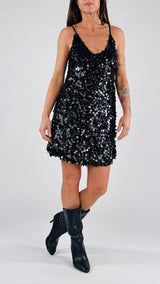 Abito sottoveste maxi pailletes H.