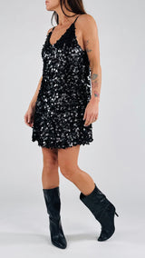 Abito sottoveste maxi pailletes H.