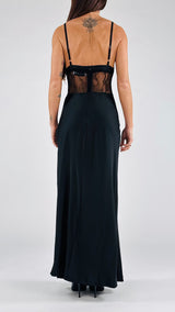 Abito lungo raso e pizzo H.