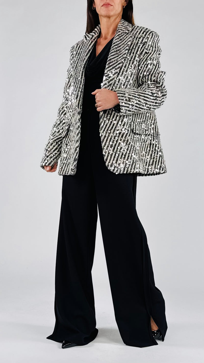 Giacca stuoia paillettes H.