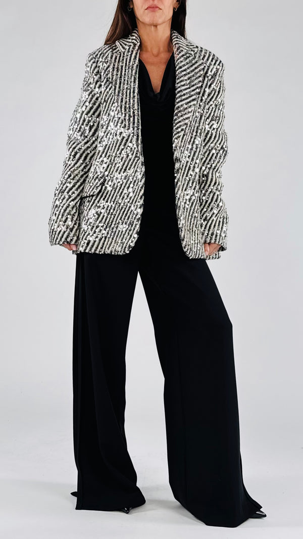 Giacca stuoia paillettes H.