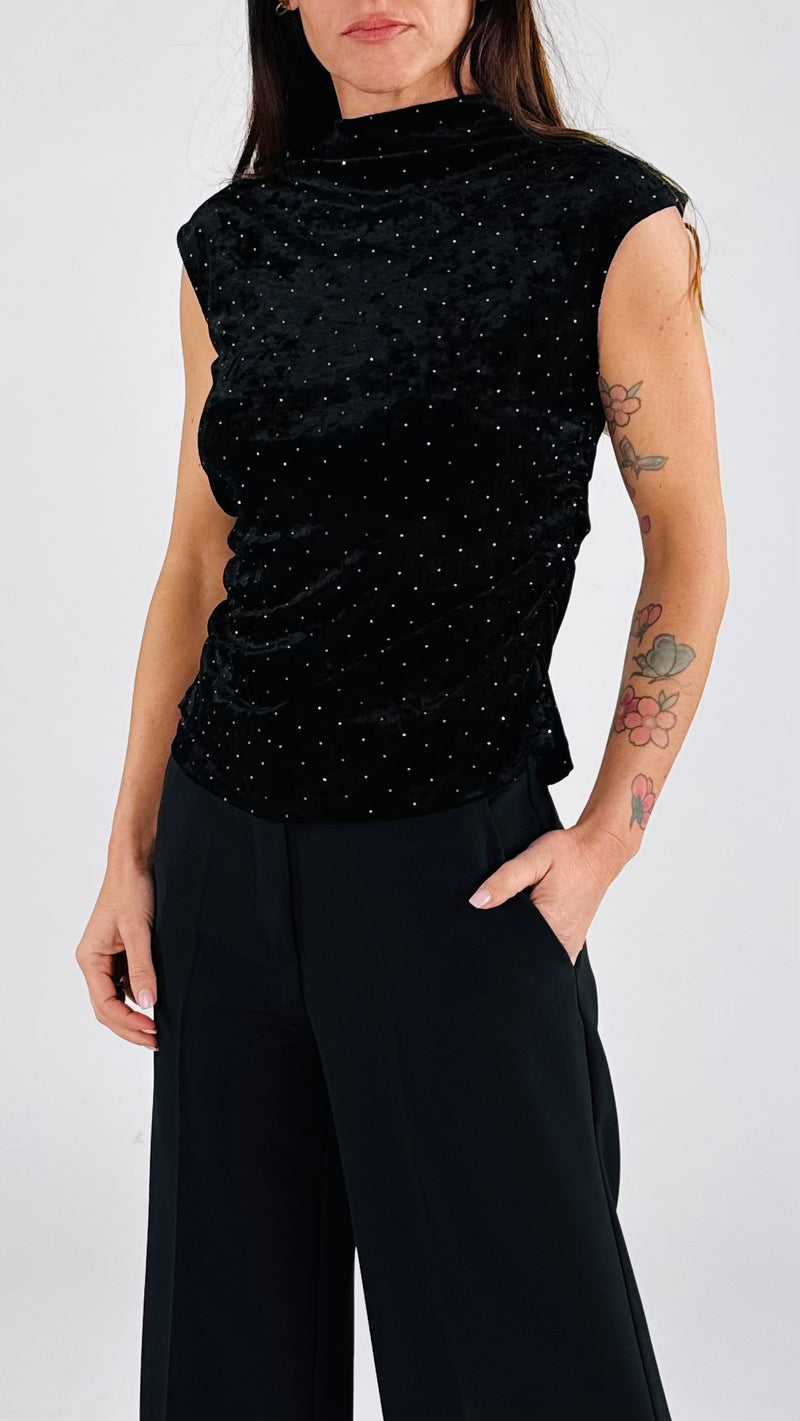 Canotta ciniglia microstrass K.