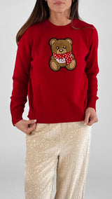 Pull patch orsetto sciarpa Vic.