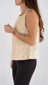 Top ciniglia paillettes You