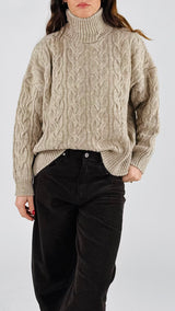 Pull dolcevita trecce T.