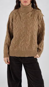 Pull dolcevita trecce T.