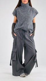 Pantalone cargo flanella T.