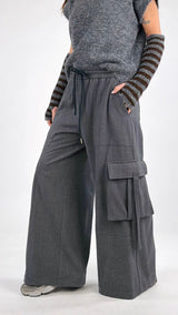 Pantalone cargo flanella T.