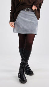 Mini velluto cintura H.