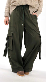 Pantalone cargo flanella T.