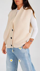 Gilet costa inglese giro allungato