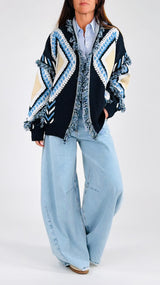 Cardigan jacquard losanga T.