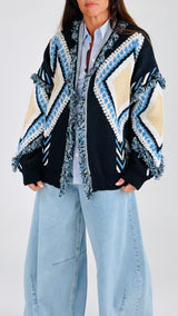 Cardigan jacquard losanga T.