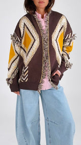 Cardigan jacquard losanga T.