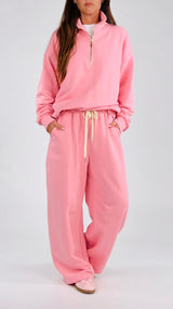 Felpa mezza zip T.