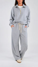 Felpa mezza zip T.