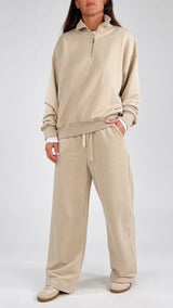Felpa mezza zip T.