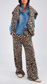Pantalone felpa zebra T.