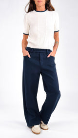 Pantalone barrel felpa soft T.