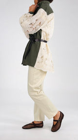 Camicia vintage manica ricamata T.