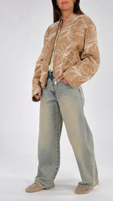 Bomber eco dainetto ricamato H.