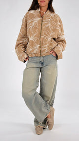 Bomber eco dainetto ricamato H.