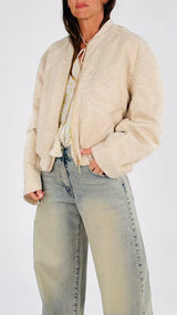 Bomber eco dainetto ricamato H.