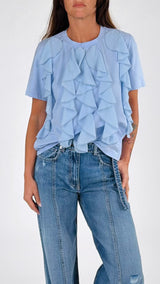 T-shirt rouches georgette You