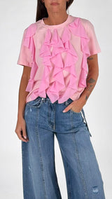 T-shirt rouches georgette You