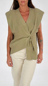 Gilet spallina bottone laterale H.