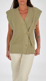 Gilet spallina bottone laterale H.