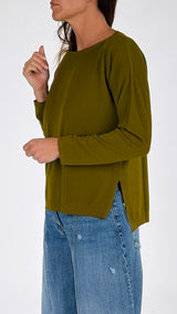 Maglia barchetta spacchi K.