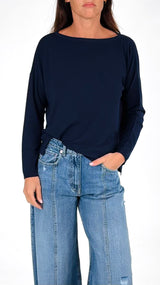 Maglia barchetta spacchi K.